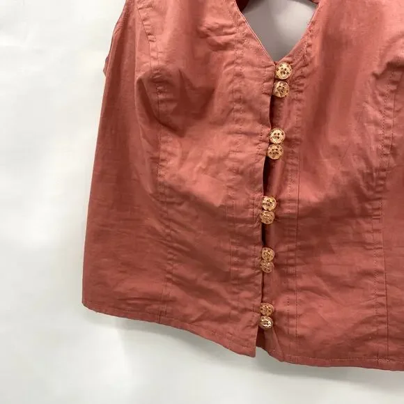 Anthropologie pink seamed vest top - Picture 5 of 10